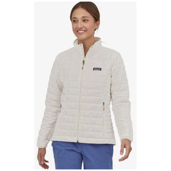 PATAGONIA Nano Puff Antique White Pockets Jacket